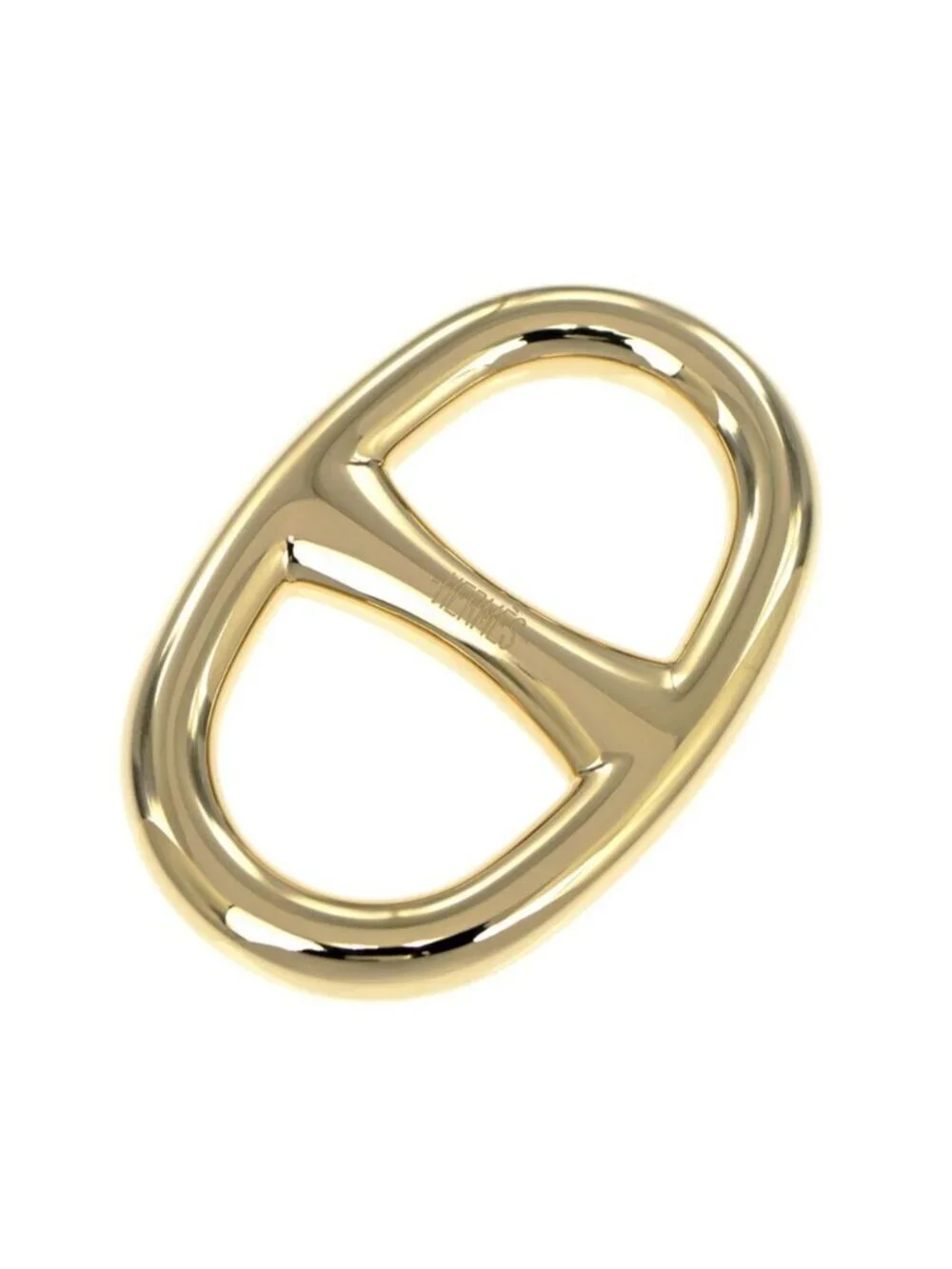 Hermes Scarf Ring Chaine D'ancre Permanent Brass Gold Color - Picture 2 of 11